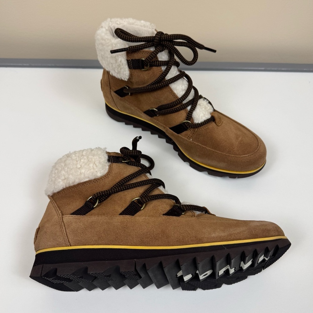 NWT Sorel Harlow Lace Cozy in Velvet Tan / Blackened Brown - Picture 2 of 7